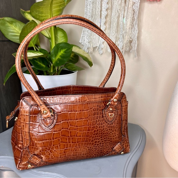 Etienne Aigner Brown Alligator Bag - Picture 2 of 15